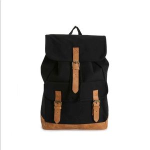 DSW Black Canvas Backpack